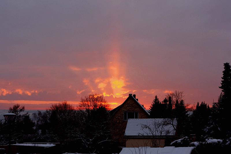Sonnenuntergang am 27.01.2014